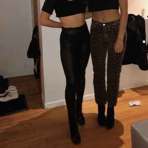 Faux leather leggings from Boohoo - UK 10 / US 6